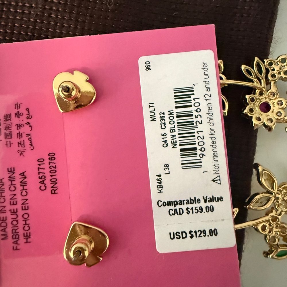 Kate Spade Colorful Floral Drop Earrings - Picture 3 of 3